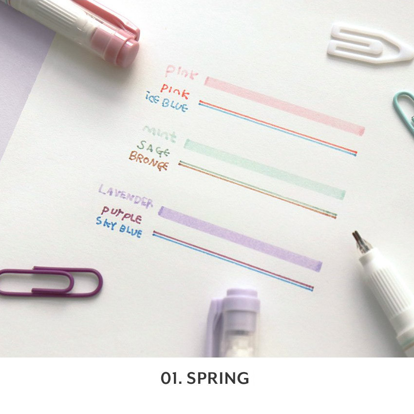 Spring - Iconic Dual Line Double Ended Color Pen Set